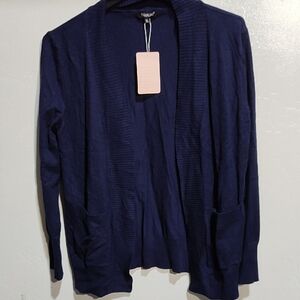 Women's Navy Blue Cardigan Sweater,XL,New